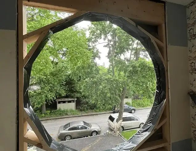 Enhancing Architectural Elegance The Round Window Installation in Arlington Heights, Illinois